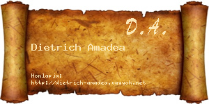 Dietrich Amadea névjegykártya